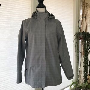 Light gray REI water resistant shell jacket